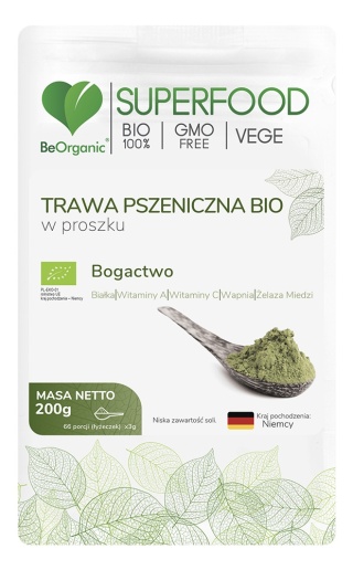 BeOrganic by Aliness Trawa Pszeniczna BIO proszek 200 g