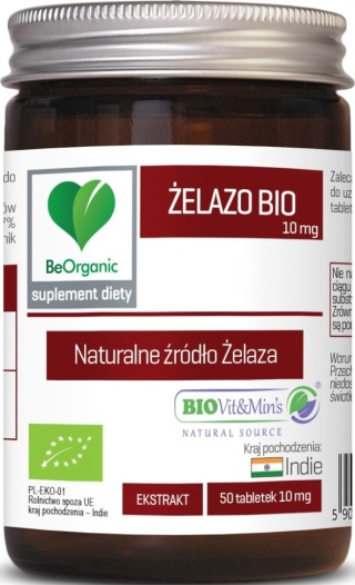 BeOrganic by Aliness Żelazo BIO 10 mg 50 tabletek