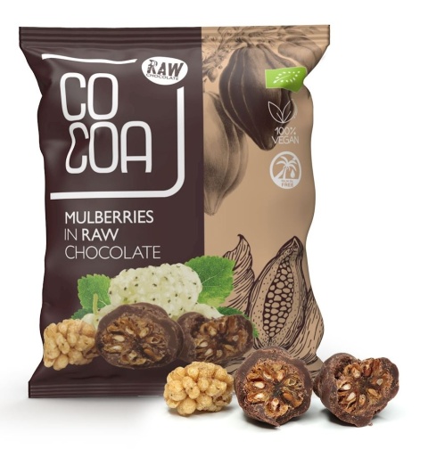 COCOA Morwa Turecka W Surowej Czekoladzie BIO 70 g COCOA Morwa Turecka W Surowej Czekoladzie BIO 70 g