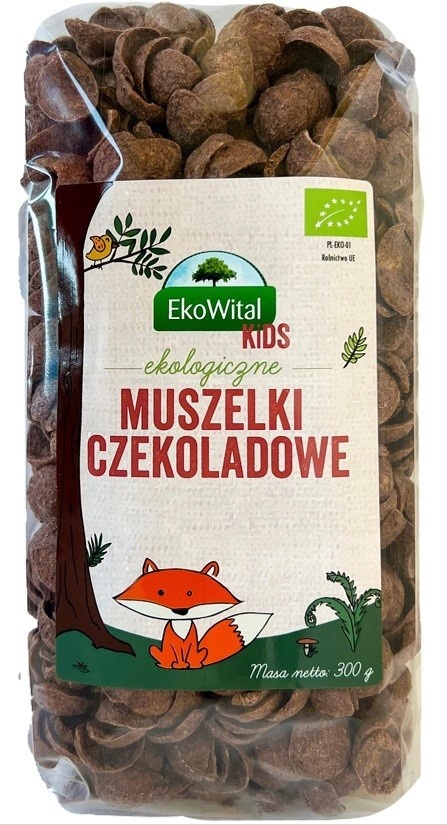 EKOWITAL Muszelki czekoladowe BIO 300 g EKOWITAL Muszelki czekoladowe BIO 300 g