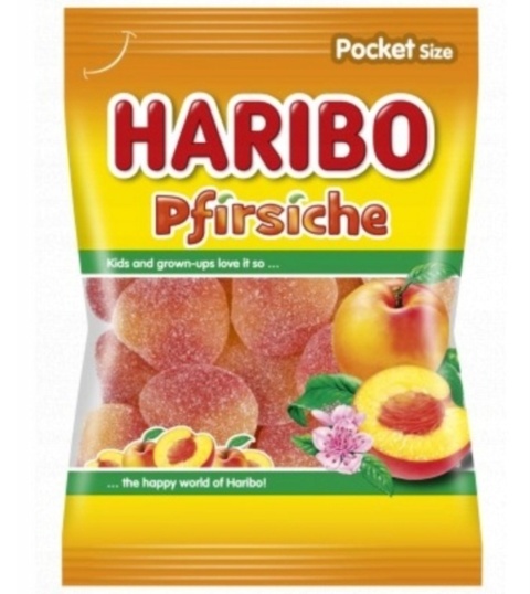 Haribo Pfirsiche żelki brzoskwiniowe 100 g Haribo Pfirsiche żelki brzoskwiniowe 100 g