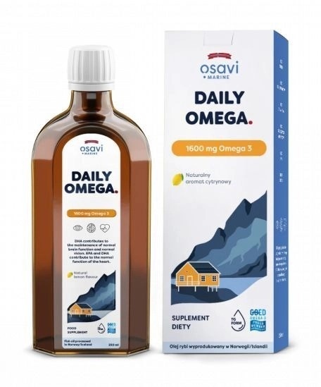 Osavi Daily Omega Marine 1600 mg Omega 3 250 ml aromat cytrynowy Osavi Daily Omega Marine 1600 mg Omega 3 250 ml aromat cytrynowy