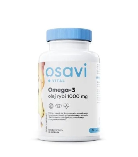 Osavi Omega-3 Olej Rybi Molecularly Distilled 1000 mg 60 kapsułek żelowych Osavi Omega-3 Olej Rybi Molecularly Distilled 1000 mg 60 kapsułek żelowych