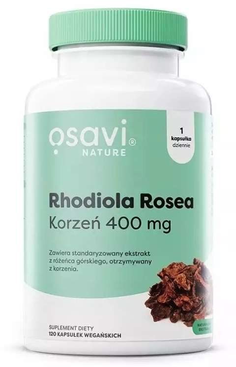 Osavi Rhodiola Rosea Korzeń 400 mg 120 wegańskich kapsułek Osavi Rhodiola Rosea Korzeń 400 mg 120 wegańskich kapsułek