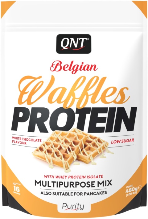 QNT Belgian Waffles Protein Mieszanka do proteinowych gofrów 480gr o smaku białej czekolady QNT Belgian Waffles Protein Mieszanka do proteinowych gofrów 480gr o smaku białej czekolady