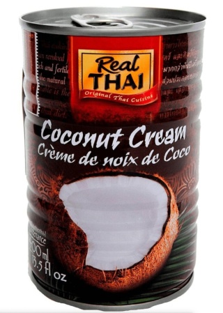 Real Thai Kokosowy krem ekstrakt 95% tłuszcz 21% puszka 400 ml