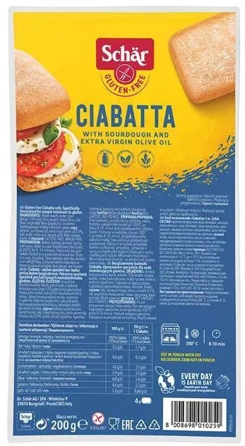 Schar Ciabatta bułka 4x50 g 200 g