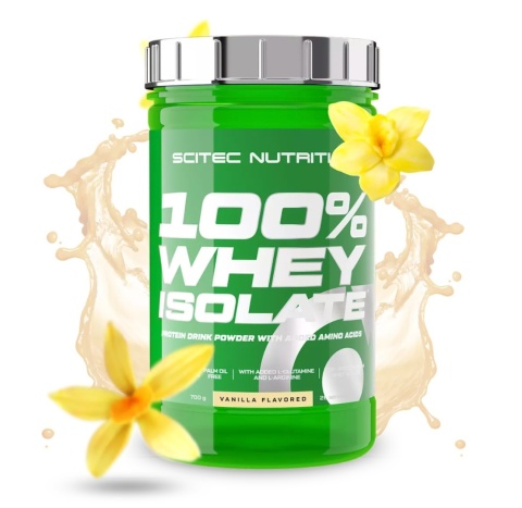 Scitec Nutrition 100% Whey Isolate 700 g smak waniliowy Scitec Nutrition 100% Whey Isolate 700 g smak waniliowy