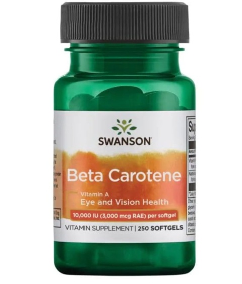 Swanson Beta Carotene 10000 IU 250 kapsułek żelowych Swanson Beta Carotene 10000 IU 250 kapsułek żelowych