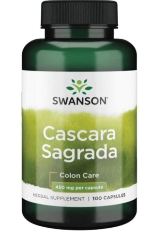 Swanson Cascara Sagrada 450 mg 100 kapsułek