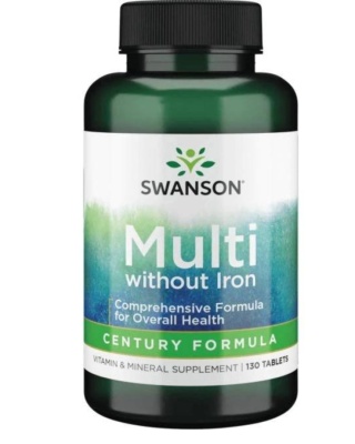 Swanson Century Formula bez żelaza 130 tabletek