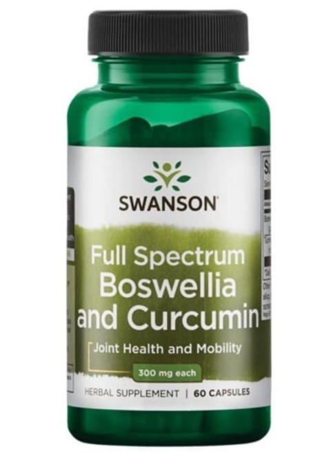 Swanson Full Spectrum Boswellia + Curcumin 60 kapsułek Swanson Full Spectrum Boswellia + Curcumin 60 kapsułek