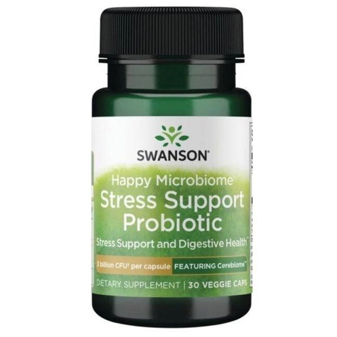 Swanson Happy Microbiome Stress Support Probiotic 60 vege kapsułek Swanson Happy Microbiome Stress Support Probiotic 60 vege kapsułek