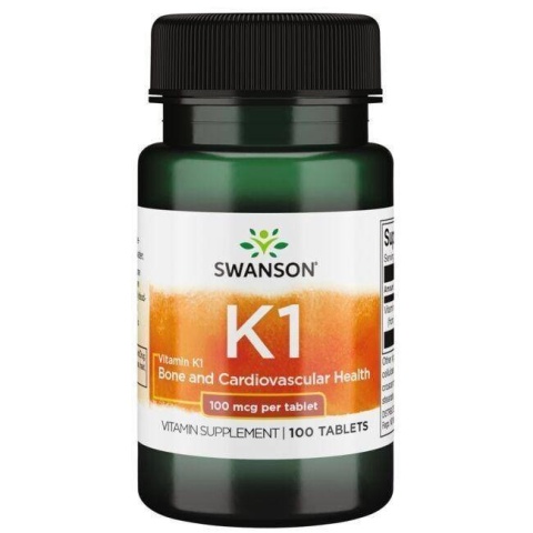 Swanson Witamina K1 100 µg 100 tabletek Swanson Witamina K1 100 µg 100 tabletek