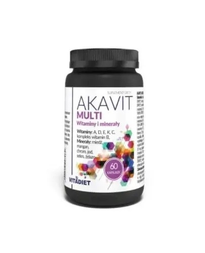 Vitadiet AKAVIT Multi Witaminy i minerały 60 kapsułek Vitadiet AKAVIT Multi Witaminy i minerały 60 kapsułek