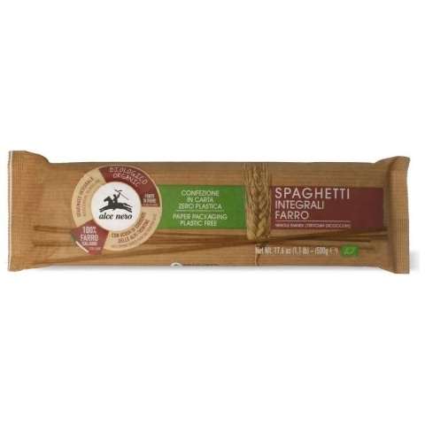 Alce Nero Makaron Z Płaskurki Razowy Spaghetti BIO 500 g Alce Nero Makaron Z Płaskurki Razowy Spaghetti BIO 500 g