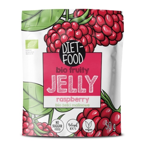 Diet Food Bio Żelki Owocowe Malina 50 g Diet Food Bio Żelki Owocowe Malina 50 g