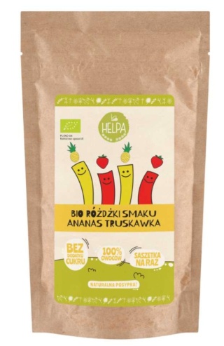 Helpa Różdżki Smaku Mix Ananas-Truskawka Liofilizowane Owoce (10x2 g) 20 g