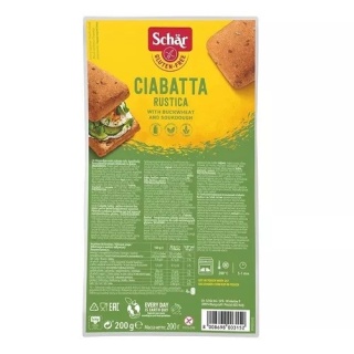 Schar Ciabatta bread Rustica wieloziarnisty 4x50 g 200 g