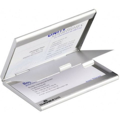ETUI NA WIZYTÓWKI DURABLE ALUMINIOWE SREBRNE Durable