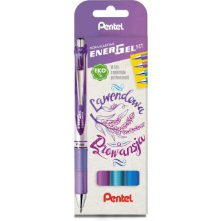Pióra kulkowe Pentel EnerGel BL77 Lawendowa Prowansja (4) Pentel