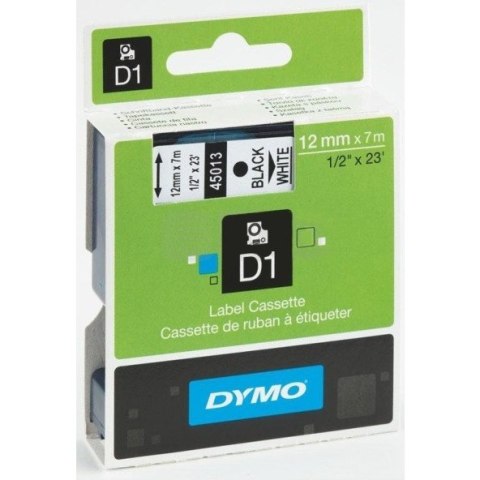 TAŚMA DYMO D1 12mm/7m (CZARNY TEKST) BIAŁA Dymo TAŚMA DYMO D1 12mm/7m (CZARNY TEKST) BIAŁA Dymo