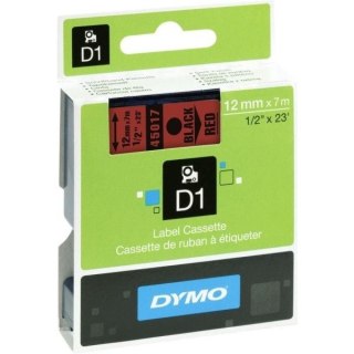 TAŚMA DYMO D1 12mm*7m CZERWONA (CZARNY TEKST) Dymo