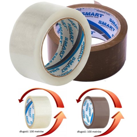 TAŚMA PAKOWA SMART 48mm/100m AKRYL BRĄZOWA Smart