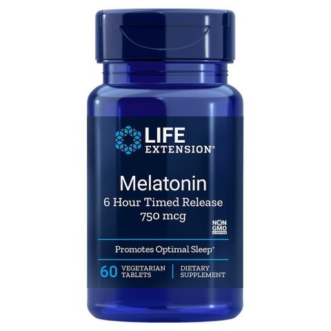 Life Extension Melatonina (Przedłużone uwalnianie) 750 µg 60 tabletek Life Extension Melatonina (Przedłużone uwalnianie) 750 µg 60 tabletek