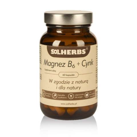 SOLHERBS Magnez B6 + Cynk 60 kapsułek