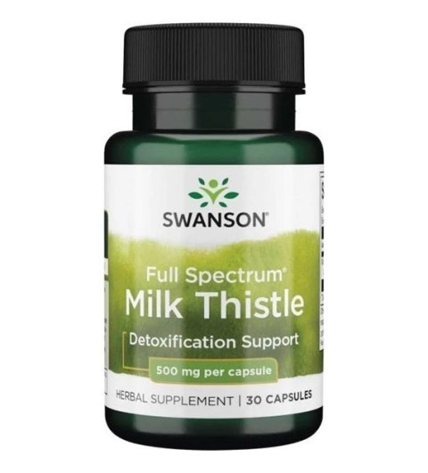 Swanson Full Spectrum Milk Thistle (Ostropest plamisty) 500 mg 30 kapsułek