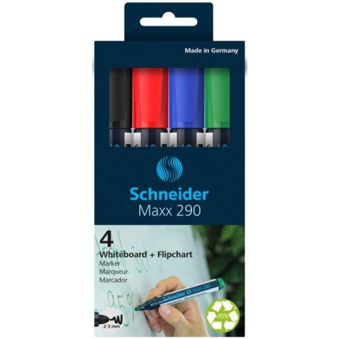 Markery do tablic Schneider Maxx 290 4 kolory Schneider Markery do tablic Schneider Maxx 290 4 kolory Schneider