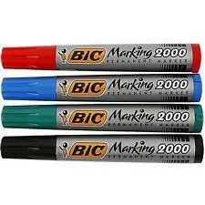 Markery permanentne BiC Marking 2000 4 kolory Bic Markery permanentne BiC Marking 2000 4 kolory Bic