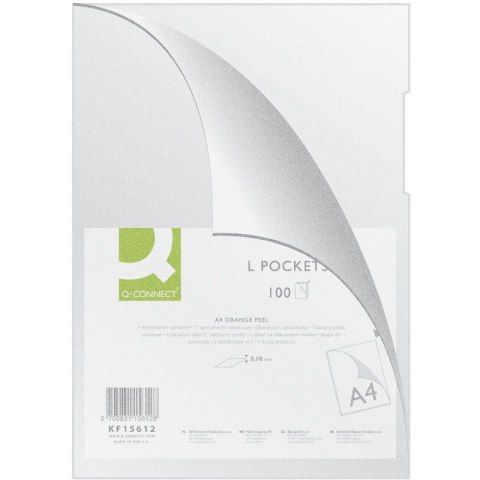 Ofertówki Q-Connect "L" A4/80µm groszkowe (100) Q-CONNECT Ofertówki Q-Connect "L" A4/80µm groszkowe (100) Q-CONNECT