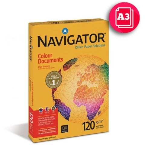 PAPIER NAVIGATOR COLOUR DOCUMENTS A3/120g (500) NAVIGATOR PAPIER NAVIGATOR COLOUR DOCUMENTS A3/120g (500) NAVIGATOR
