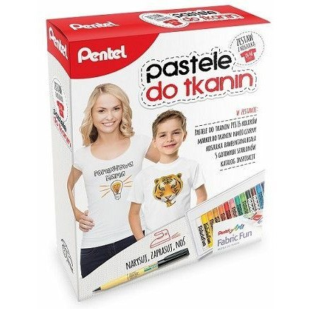 PASTELE DO TKANIN PENTEL 15 KOLORÓW + KOSZULKA Pentel PASTELE DO TKANIN PENTEL 15 KOLORÓW + KOSZULKA Pentel