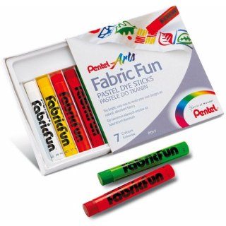 PASTELE DO TKANIN PENTEL 7 KOLORÓW Pentel
