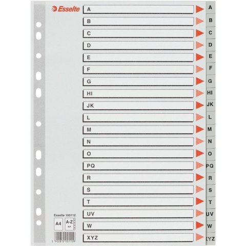 PRZEKŁADKI PP ESSELTE A4 A-Z Esselte PRZEKŁADKI PP ESSELTE A4 A-Z Esselte