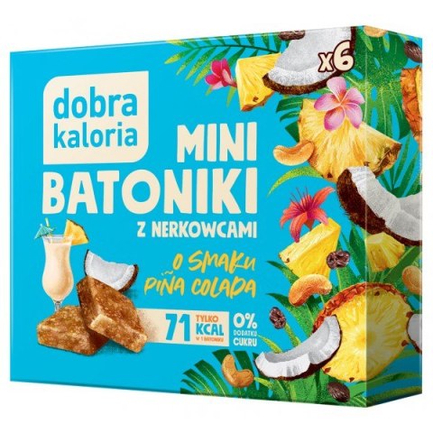 Dobra Kaloria Mini Batoniki z nerkowców o smaku pina colada 102g Dobra Kaloria Mini Batoniki z nerkowców o smaku pina colada 102g