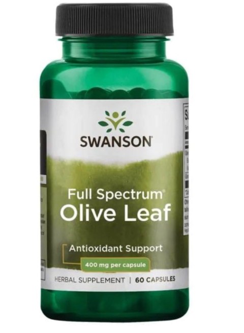 Swanson Full Spectrum Olive Leaf 400 mg 60 kapsułek