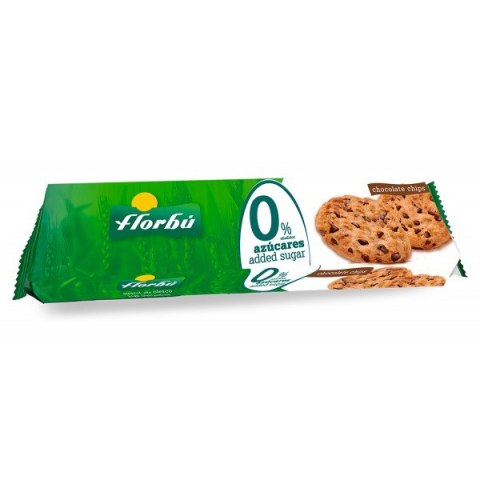 FLORBU Ciastka z kawałkami czekolady bez dodatku cukru 120g