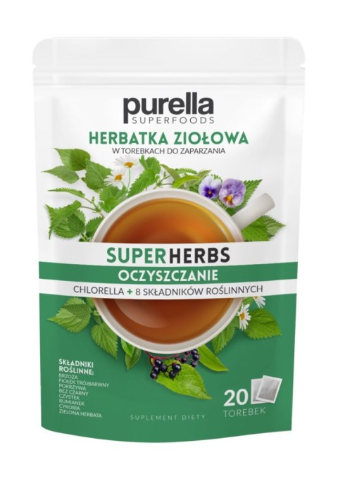 Purella SuperHerbs Mieszanka ziół na oczyszczanie 20 x 1,75 g