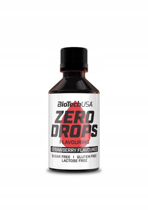 BioTech USA Zero Drops 50 ml o smaku truskawkowym