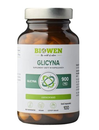 Biowen Glicyna 900mg 100 kapsułek Vege