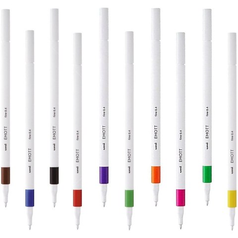Cienkopis Uni Emott 0.4mm jasnozielony Uni