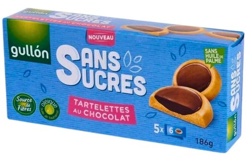 GULLON Tartaletki z czekoladą bez dodatku cukru 186 g