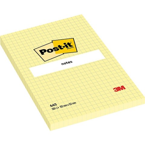 KARTECZKI POST-IT 102x152mm KRATKA ŻÓŁTE (100) Post-it KARTECZKI POST-IT 102x152mm KRATKA ŻÓŁTE (100) Post-it