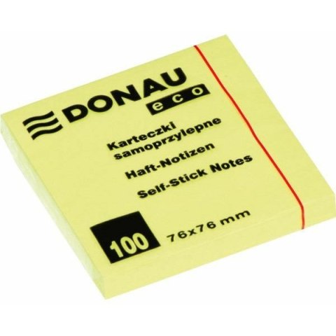 Karteczki Donau Eco 76x76mm żółte (100) Donau