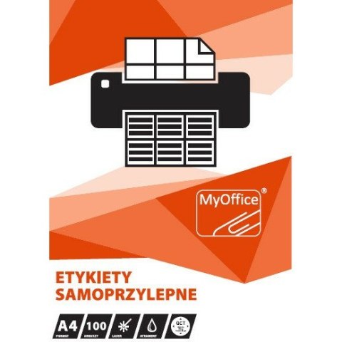 Etykiety MyOffice A4 70x42.3mm białe (100) MYOFFICE