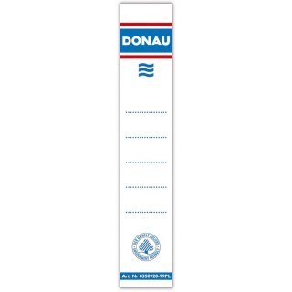 Etykiety na segregator Donau 33x153mm samoprzylepne (20) Donau